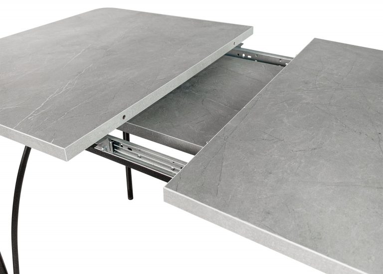 Стол 5 раздвижной 110 x 70 (+40) см R40 Пластик Каспий срез камня Опора Чёрная РУСТ open